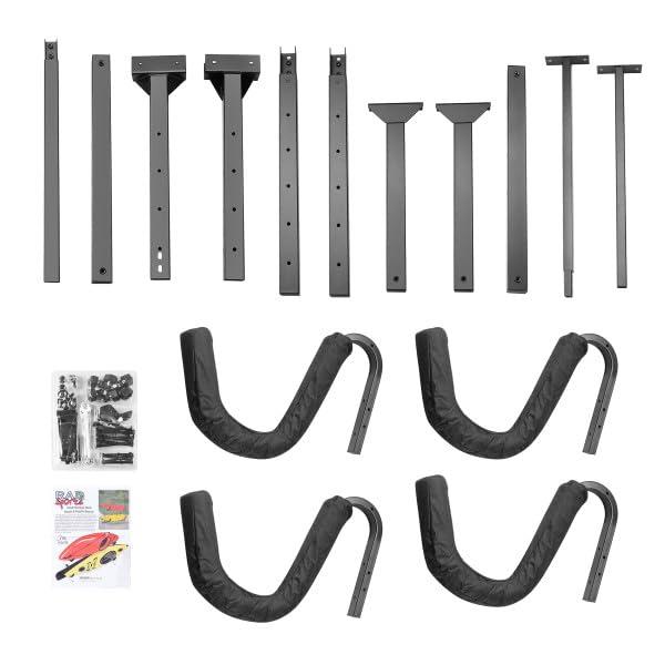 Pentagon Tool Rad Sportz 2-Kayak Storage Rack - Freestanding Vertical Stand for Paddleboards or Kayaks with 175lbs Capacity - For Indoor or Outdoor, Black 83-DT5005