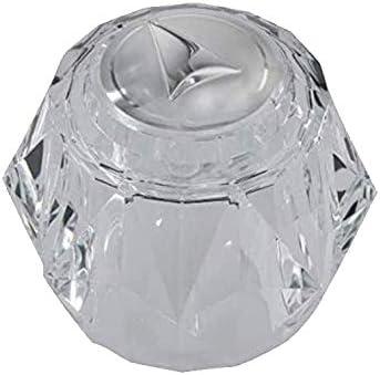 Clear Knob Handle with Button and Screw