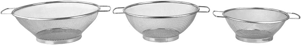 Stainless Steel 3-Piece Mesh Colander Set with Handles