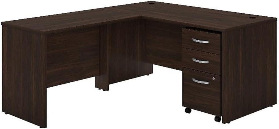 Bush Business Furniture Studio C L Shaped Desk with Mobile File Cabinet and Return