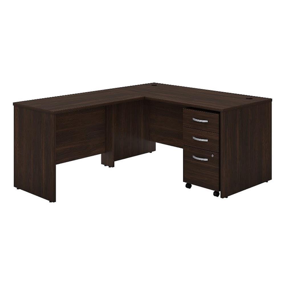 Bush Business Furniture Studio C L Shaped Desk with Mobile File Cabinet and Return