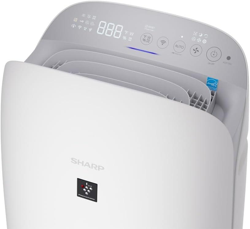 White Smart Air Purifier and Humidifier with HEPA Filter