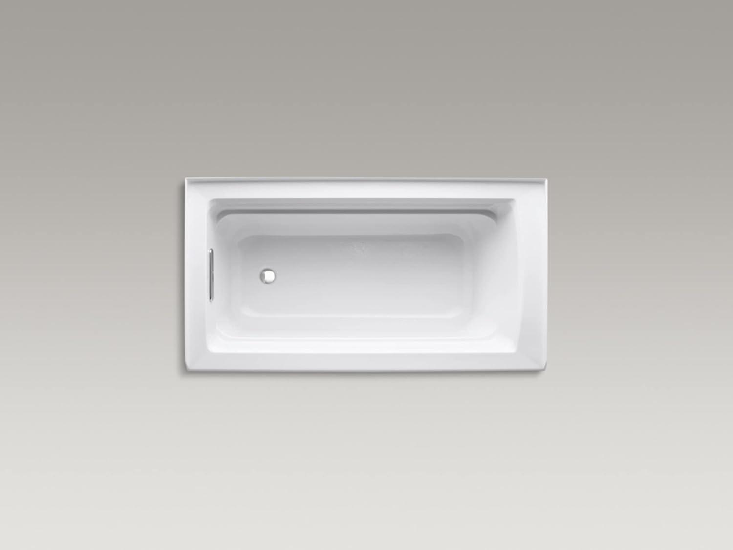 Archer® 60" x 32" Acrylic Alcove Soaking Bathtub with Comfort Depth