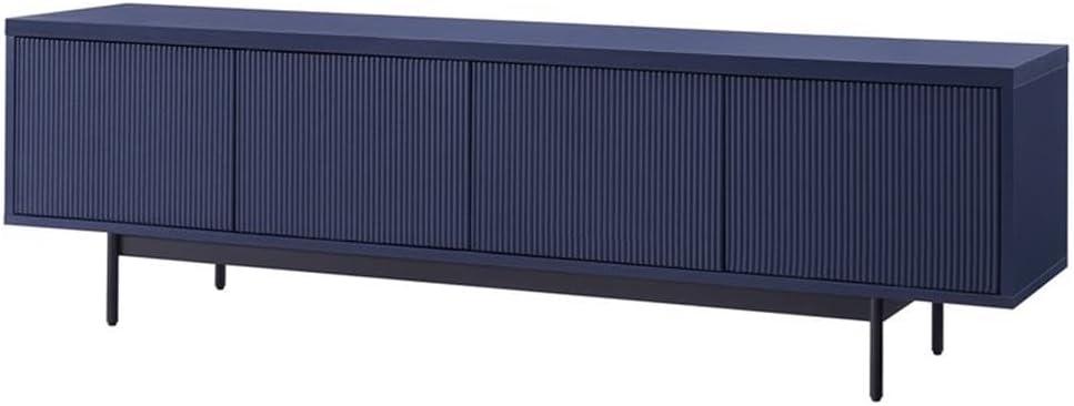 Evelyn&Zoe Whitman Rectangular TV Stand for TV's up to 75", Dark Blue