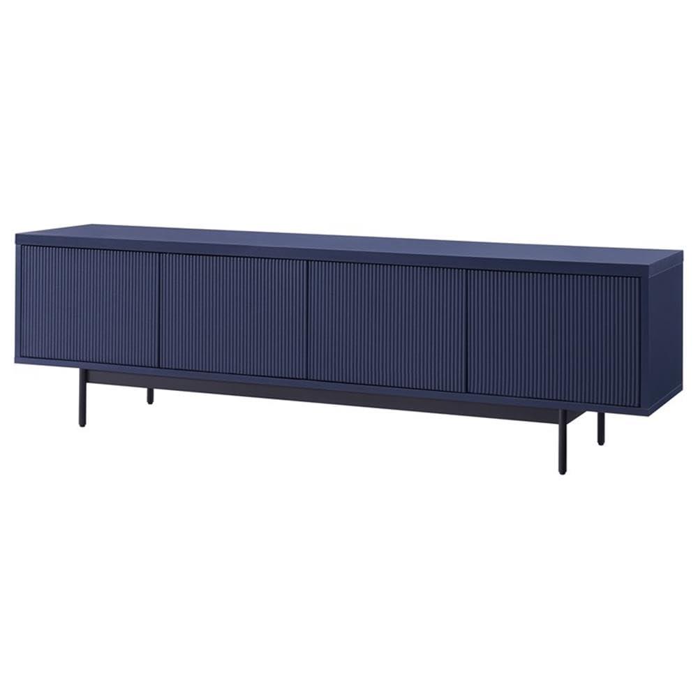 Evelyn&Zoe Whitman Rectangular TV Stand for TV's up to 75", Dark Blue