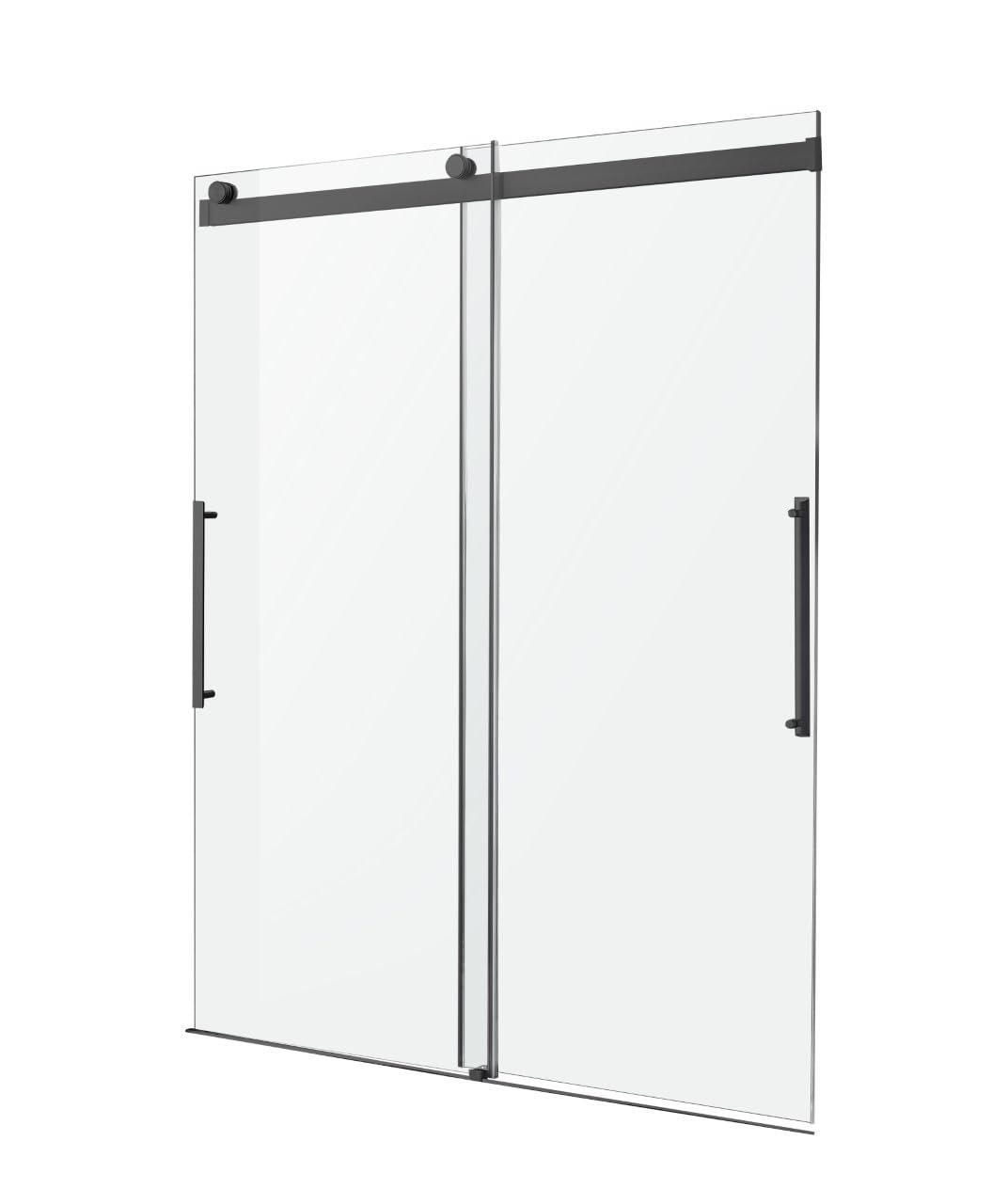 ANZZI SD-FRLS05901MB Stellar 48" W x 76" H Double Sliding Frameless Shower Door
