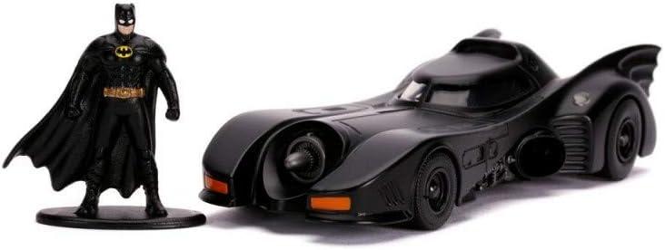 Batman Jada Toys 1989 Batmobile and BatmanAction Figure Accessories (1.65") with 1:32 Scale Die-Cast Vehicle