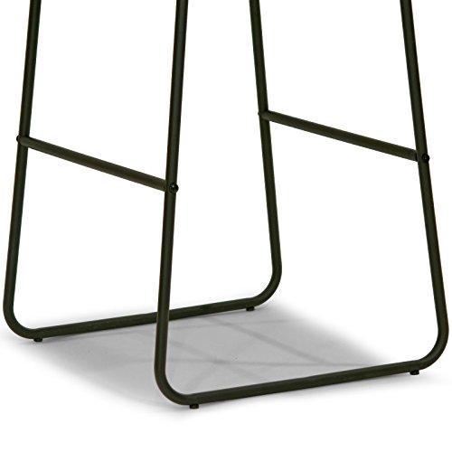 Glamour Home Adan 28.5" Modern Faux Leather Bar Stools in Dark Brown (Set of 2)