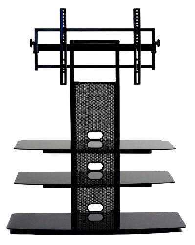 TransDeco TV stand mounting system with 3 AV component shelves for most of the 35 – 85