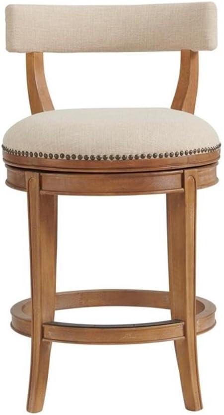 Hanover Solid Rubber Wood Swivel Counter And Bar Stool