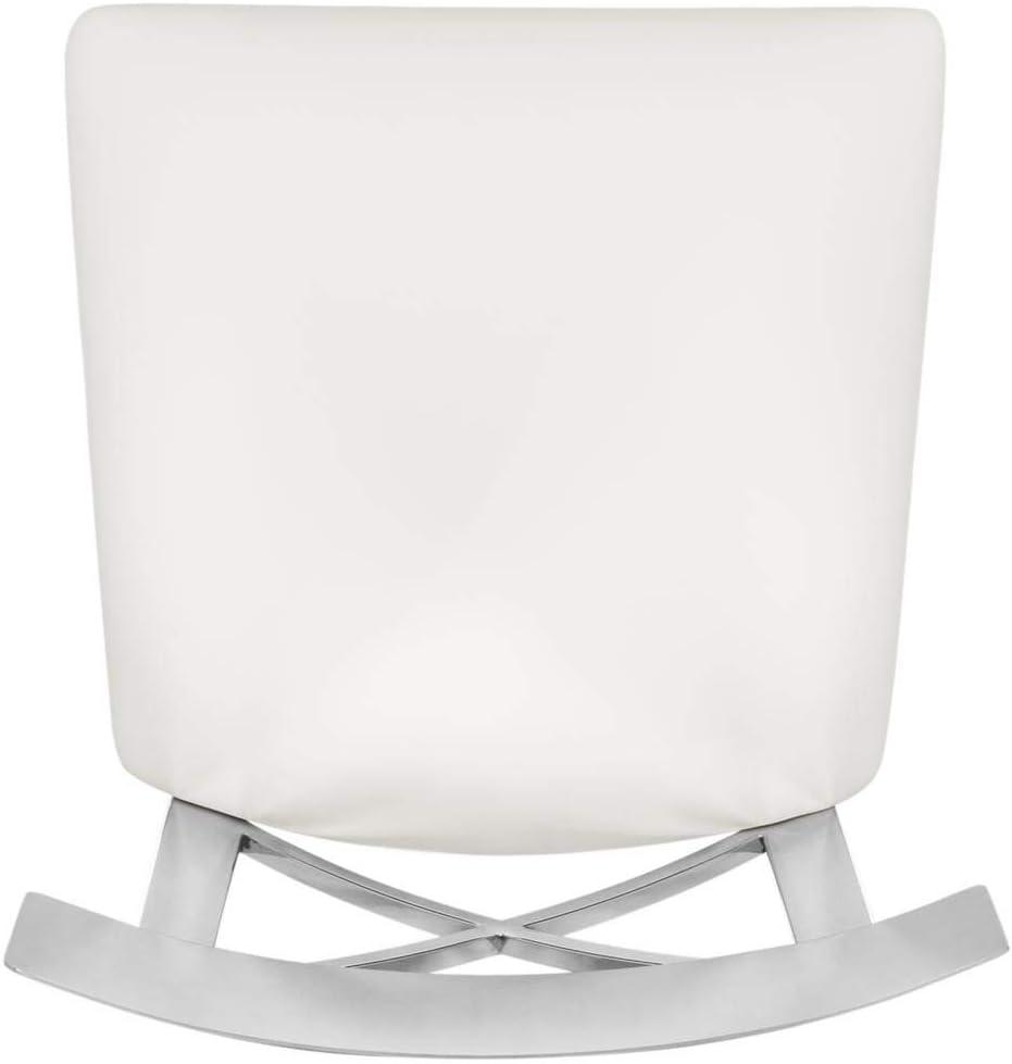 Zoey 35"H Stainless Steel Cross Back Counter Stool - FOX2035 - White - Safavieh Couture