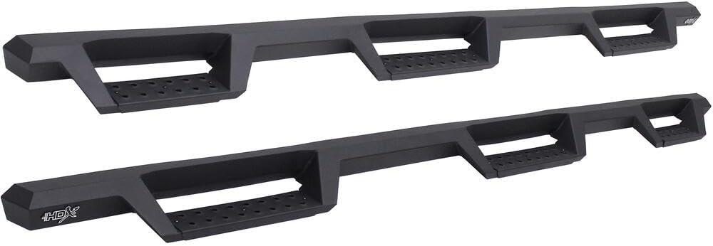 Westin 56-534575 HDX Drop Wheel to Wheel Nerf Bars fits 2007-2019 Silverado Sierra 1500 2500 3500 Crew Cab 6'5" Bed & Dually 8' Bed (Exc Classic) Textured Black Pair