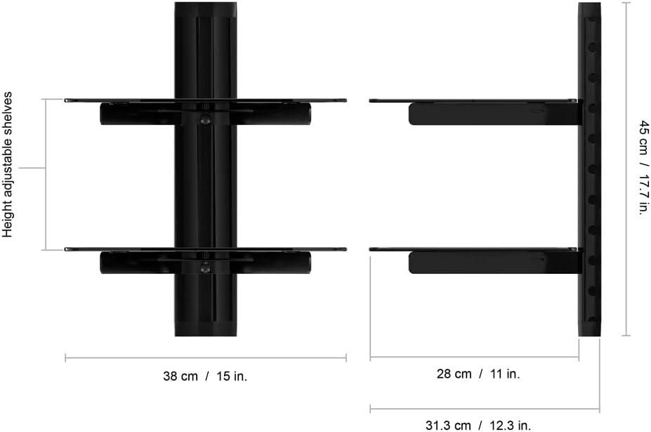 Symple Stuff Vernita 2 Piece Glass Tiered Shelf