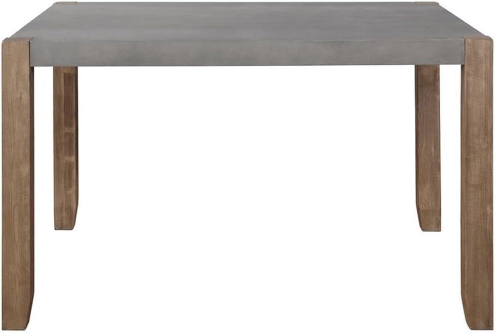 Alaterre Newport 30"H Faux Concrete and Wood Loft Dining Table