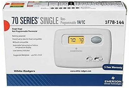 Digital Thermostat White Rodgers 1F78-144 70-Series Single Stage NonProgrammable