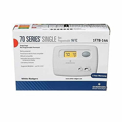 White-Rodgers 1F78-144 HVAC Non-Programmable Thermostat