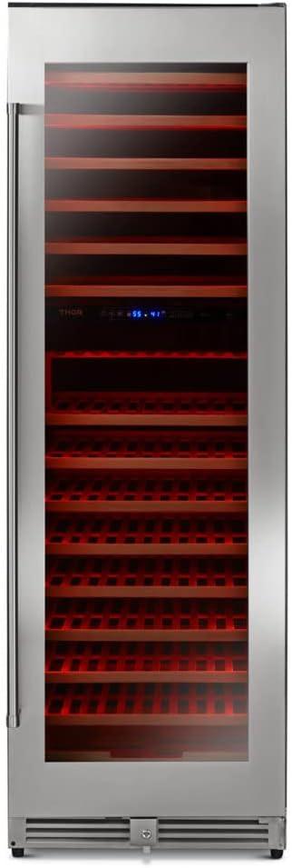 Thor Kitchen Twc2403di 24" Wide Tall Dual Zone Wine Cooler - Stainless Steel