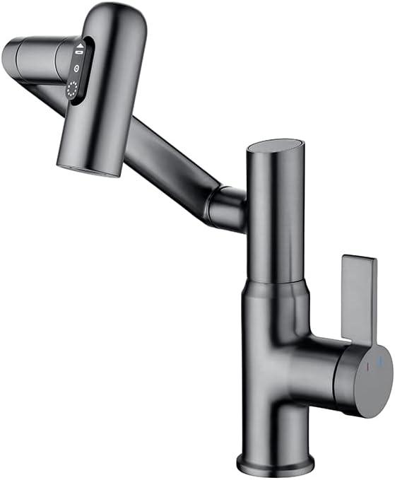 Lefton Rotatable Single Hole Bathroom Faucet with Temperature Display BF2204