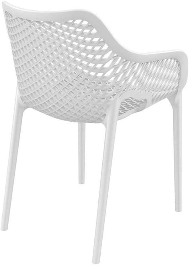 Modern Air XL White Polypropylene Outdoor Dining Chair