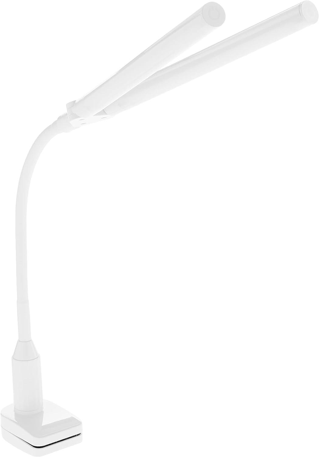 White Adjustable LED Clip-on Touch Desk Lamp