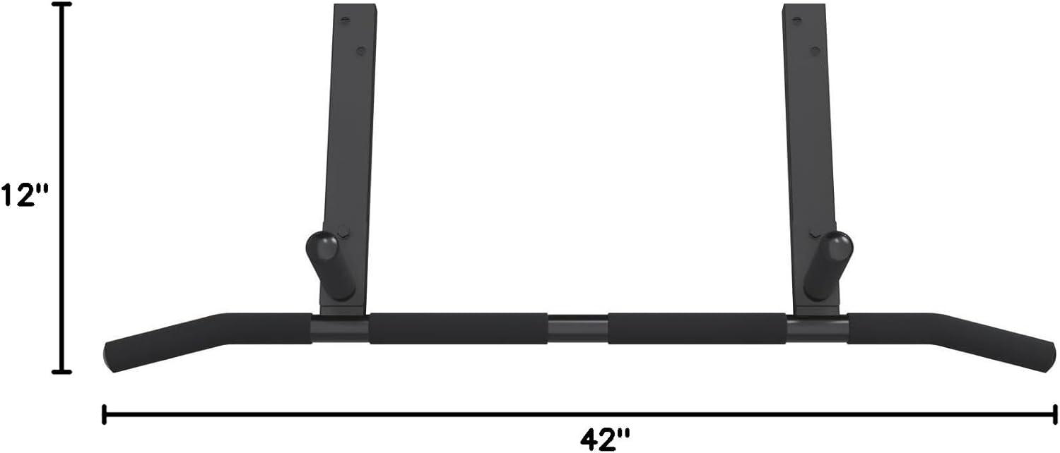 Black Steel Joist Mount Pull Up Bar with Multiple Grip Positions