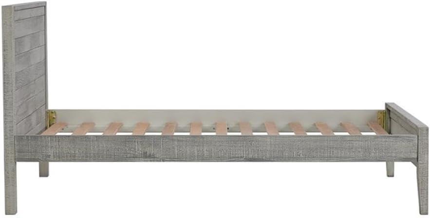 Alaterre Windsor Wood Farmhouse Industrial Bohemian Style 3 Pc Bedroom Set With Slat Twin Bed 2 Nightstands