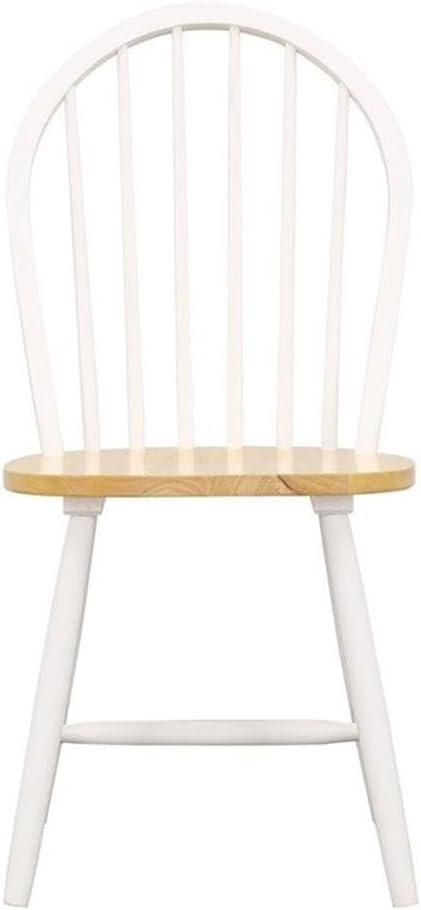 Coaster Farmhouse Windsor Wood Dining Chairs in White