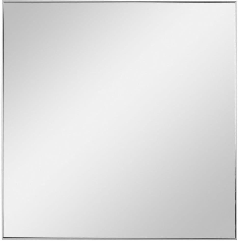 Alexo 29" Square Silver Wood Vanity Mirror