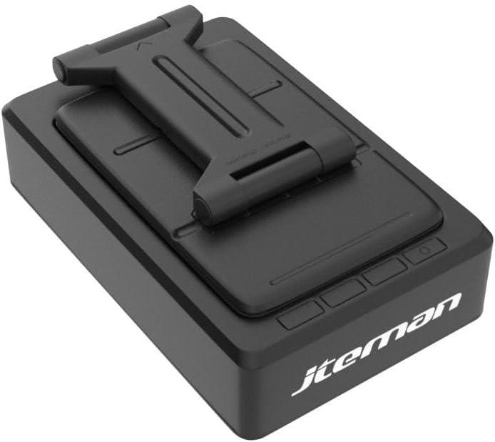 Jteman MH669 Built-in Microphone Bluetooth 5.0 Portable Speaker with Adjustable Phone Stand, Black