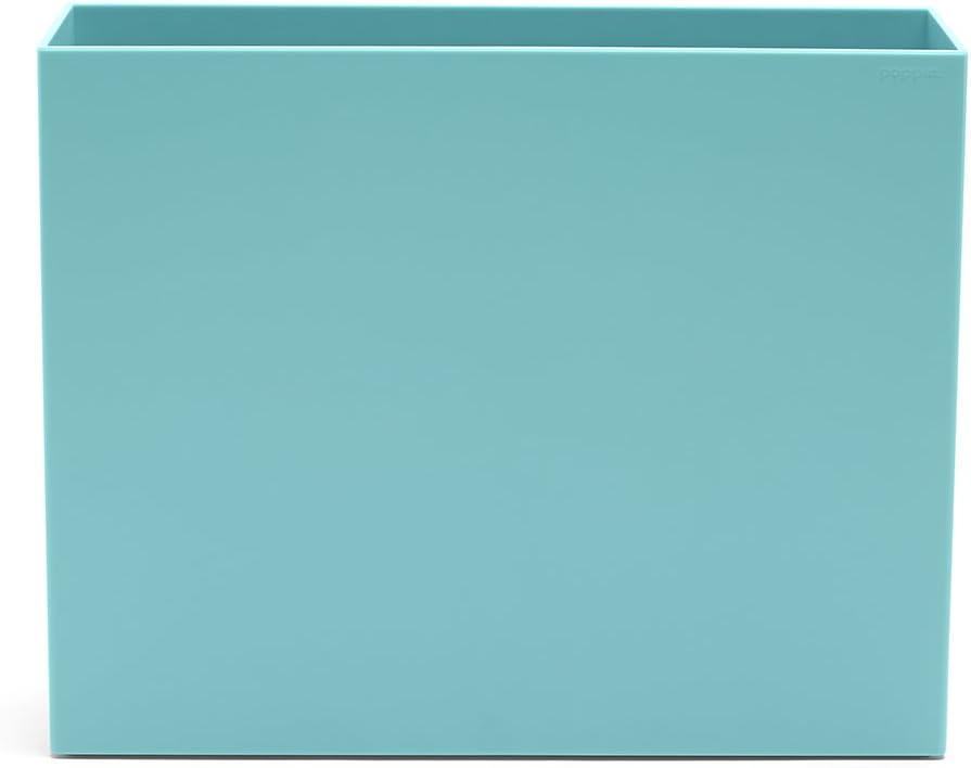 Aqua Plastic Open Top File Organizer Box