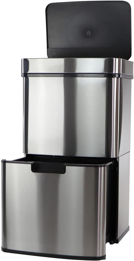 Steel Motion Sensor Trash Can - 16.4 Gallons