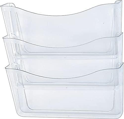 Unbreakable Three-Pocket Wall File Set,A4/Letter, Clear