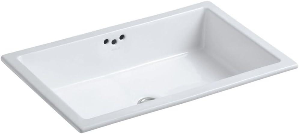 Kathryn® Vitreous China Rectangular Undermount Bathroom Sink and Overflow