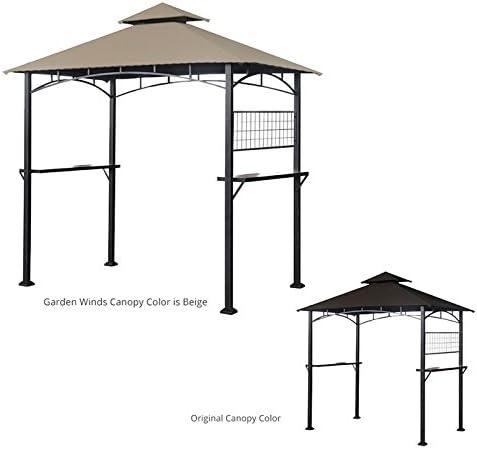 Beige Whisper Two-Tiered Replacement Canopy for Tile BBQ Gazebo