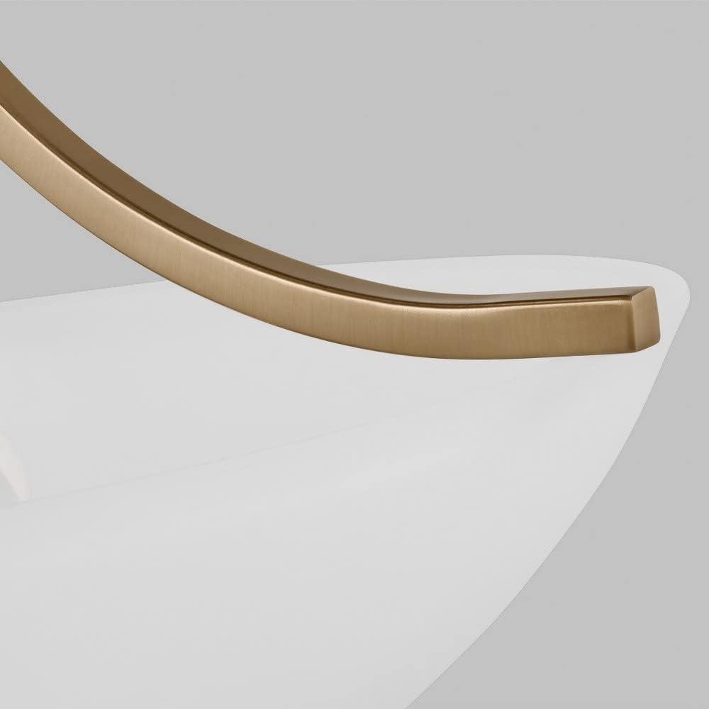 Generation Lighting 3-Light Geary Transitional Pendant Light Fixture Satin Brass 6616503-848, Modern Ceiling Light Fixture for Home Décor, A19 Bulb Candelabra for Foyer or Living Room Décor