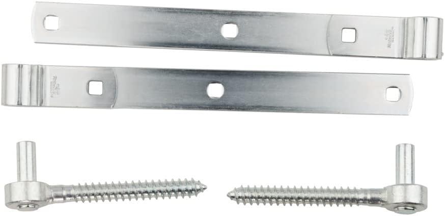 12-Inch Zinc-Plated Modern Gate Strap Hinges