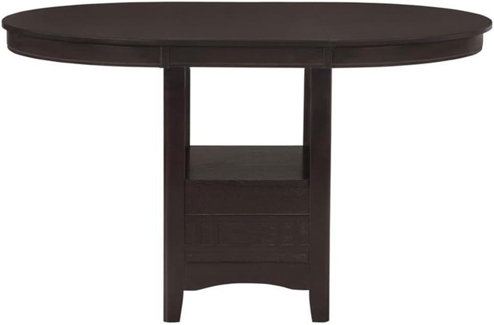 Coaster Lavon Transitional Wood Oval Counter Height Table Espresso