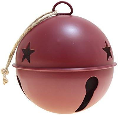 Haute Decor Red, Green, Gray Metal Jingle Bell Ball Ornaments, 3.35 inch diameter, 6 Count - 2 of each color