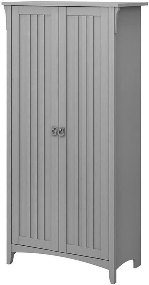 Bush Furniture Salinas Bathroom Storage Cabinet with Doors in Cape Cod Gray