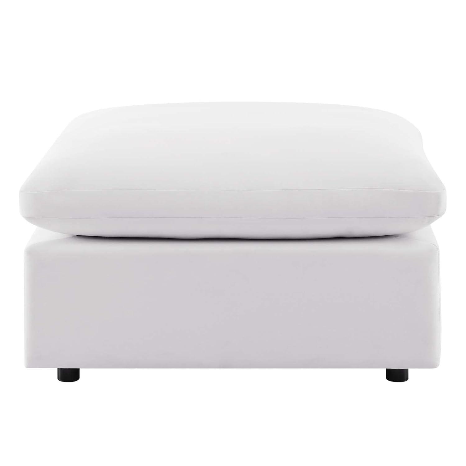 Modway Commix Overstuffed Outdoor Patio Ottoman in White
