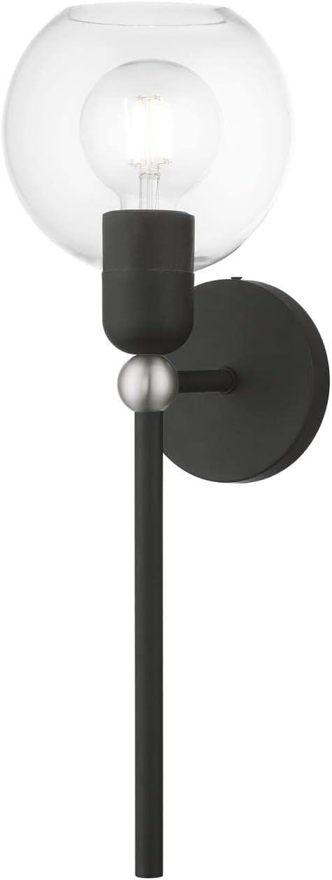Livex Lighting Downtown 1 - Light Sconce in  Black/Brushed Nickel