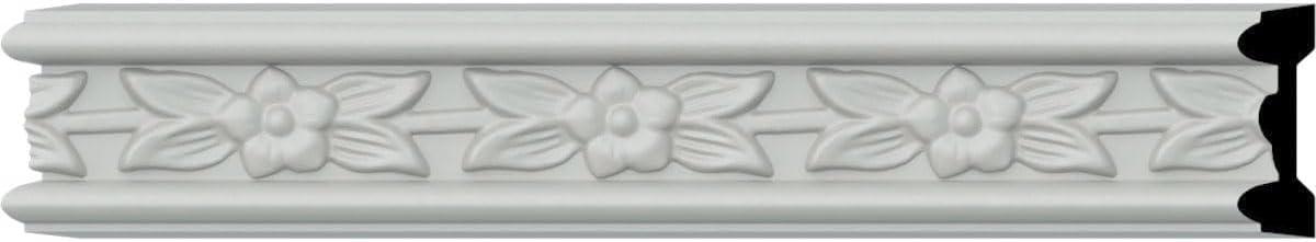 Ekena Millwork 1 7/8"H x 5/8"P x 94 1/2"L, (2 5/8" Repeat), Flower Chair Rail (Set of 8)