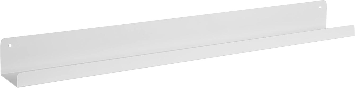 Kate & Laurel All Things Decor 36" x 5" Mezzo Modern Metal Ledge Shelf White: Wall Mounted, Includes Hardware