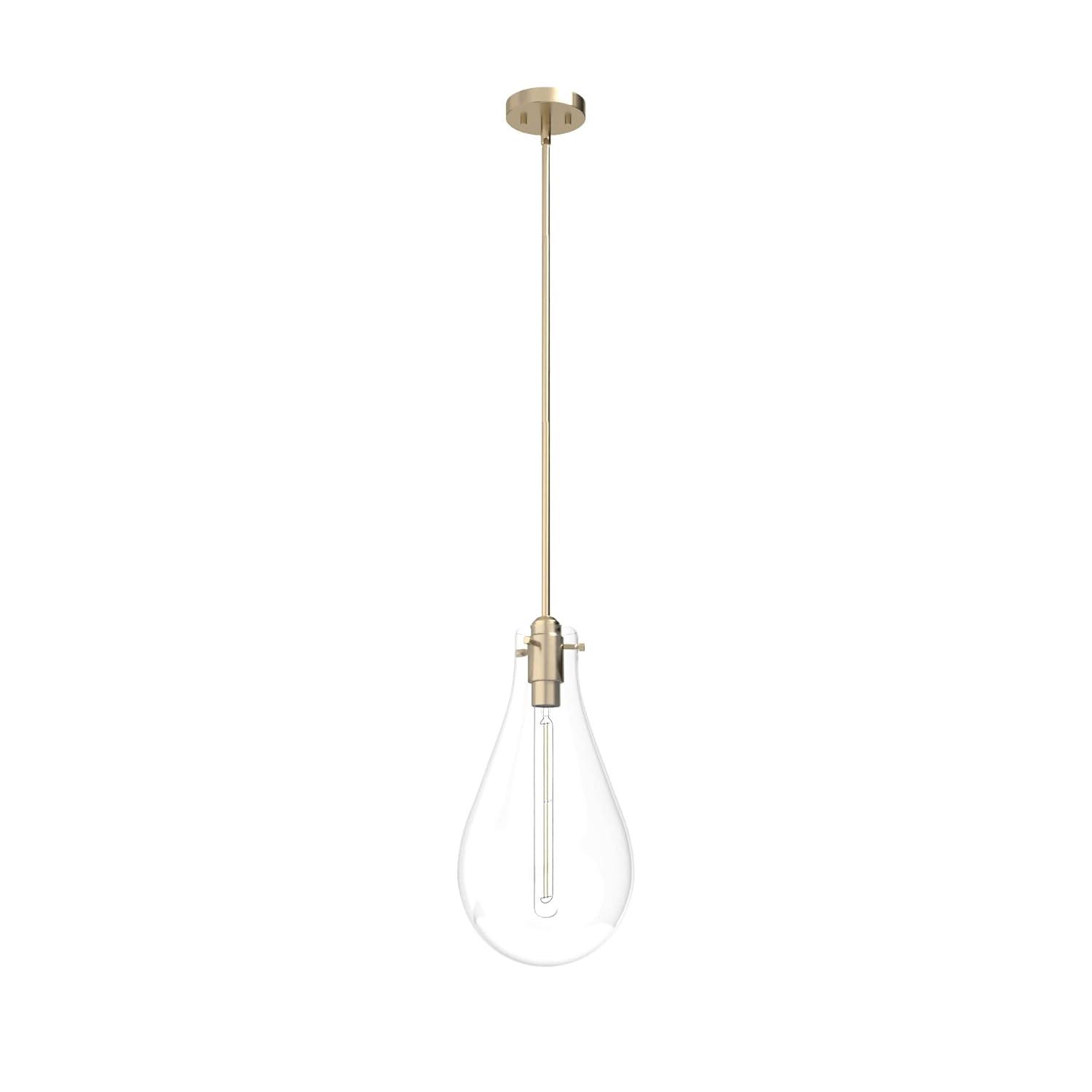 Hunter - Lundin 1-light Alturas Gold, Medium Size Pendant Light, Dimmable, Formal Style, Teardrop Shaped, for Bedrooms, Kitchens, Dining, Living Rooms - 19564