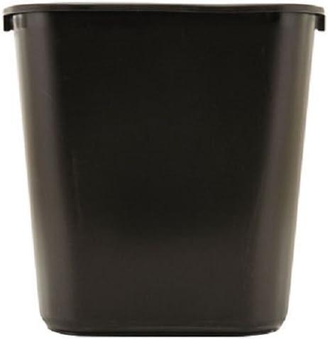 rubbermaid 2956 open top rectangular wastebasket, 28-1/8-quart, black