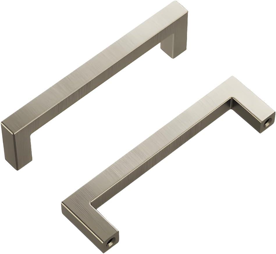 Stainless Steel Brushed Cabinet Pulls 10-Pack with Mounting Hardware