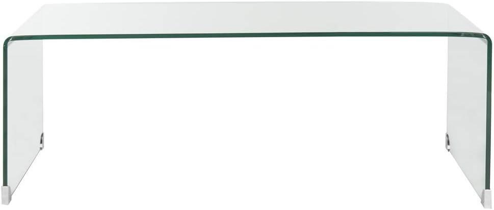 Willowith Glass Coffee Table - Clear - Safavieh