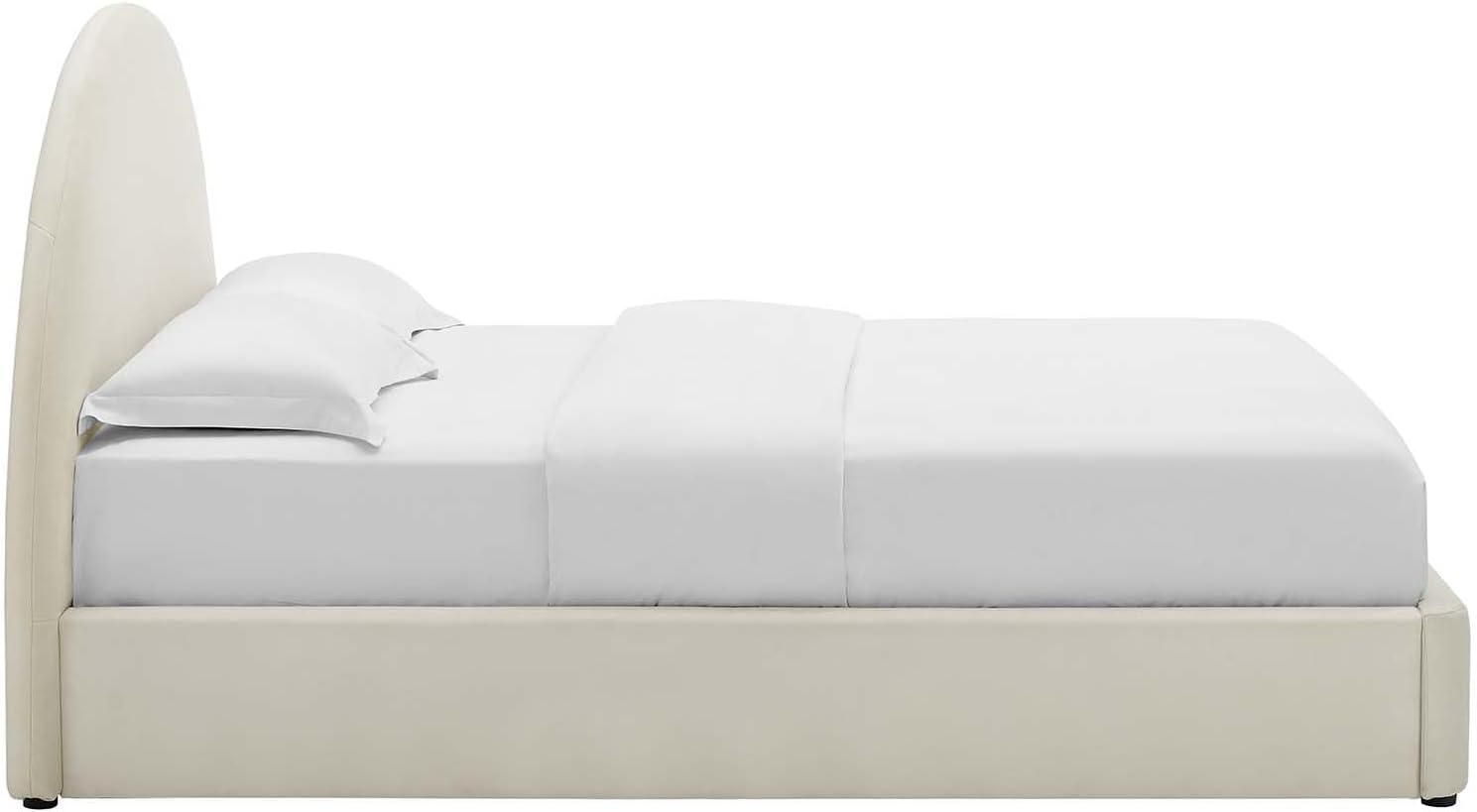 Modway Resort Performance Velvet Arched Round Platform Bed