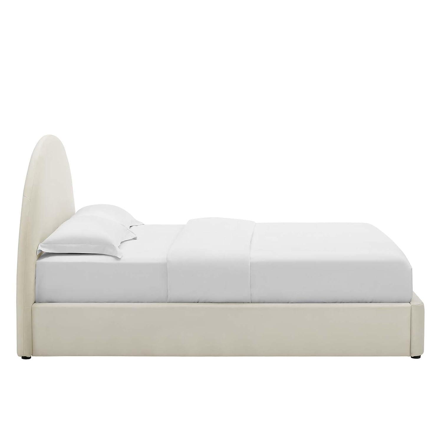 Modway Resort Performance Velvet Arched Round Platform Bed
