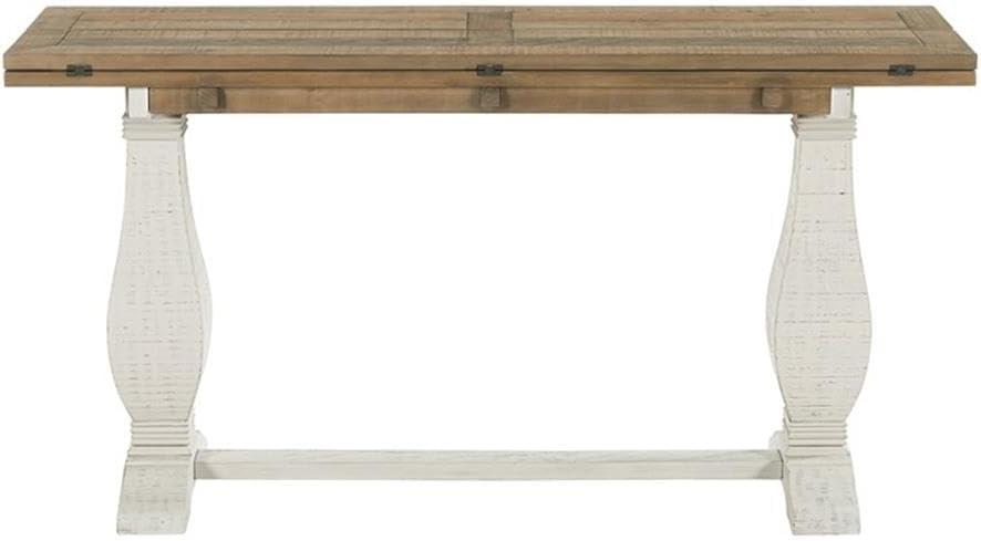 Martin Svensson Home Napa Solid Wood Flip Top Sofa Table White Stain and Natural